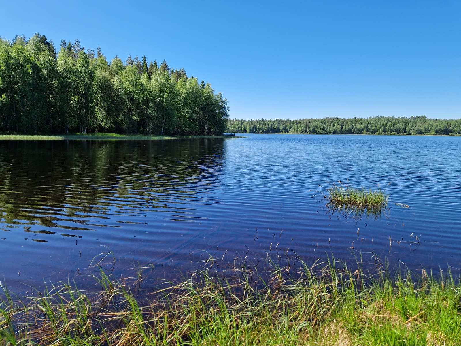 Kuvassa näkyy Kannaksansaari, joka sijaitsee tontin edustalla.